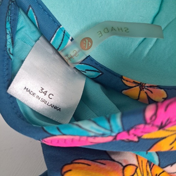 Shade & Shore Women's Size 34C Green Cut Out Padded Underwire One Piece Swimsuit - Picture 3 of 5